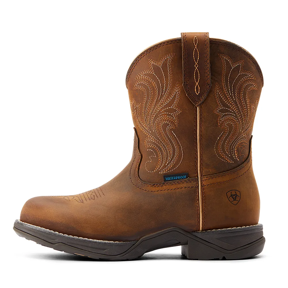 10044411 Ariat Women's Anthem Round Toe Shortie H2O Western Boot