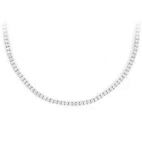 2MM Diamond Tennis Chain 14K Solid White Gold