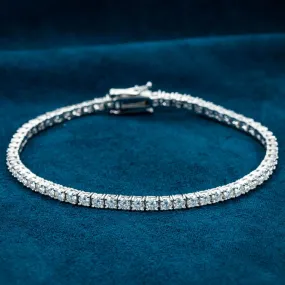 3MM Moissanite Tennis Bracelet 14K Gold