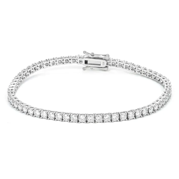 3MM Moissanite Tennis Bracelet 14K Gold