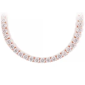 6MM Diamond Tennis Chain 14K Solid Rose Gold