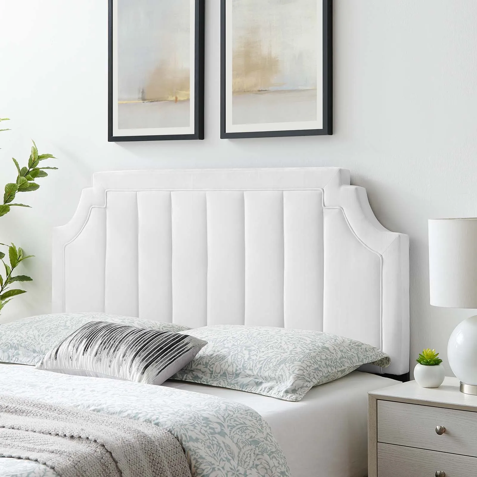 Alyona Channel Tufted Performance Velvet Headboard by Modway