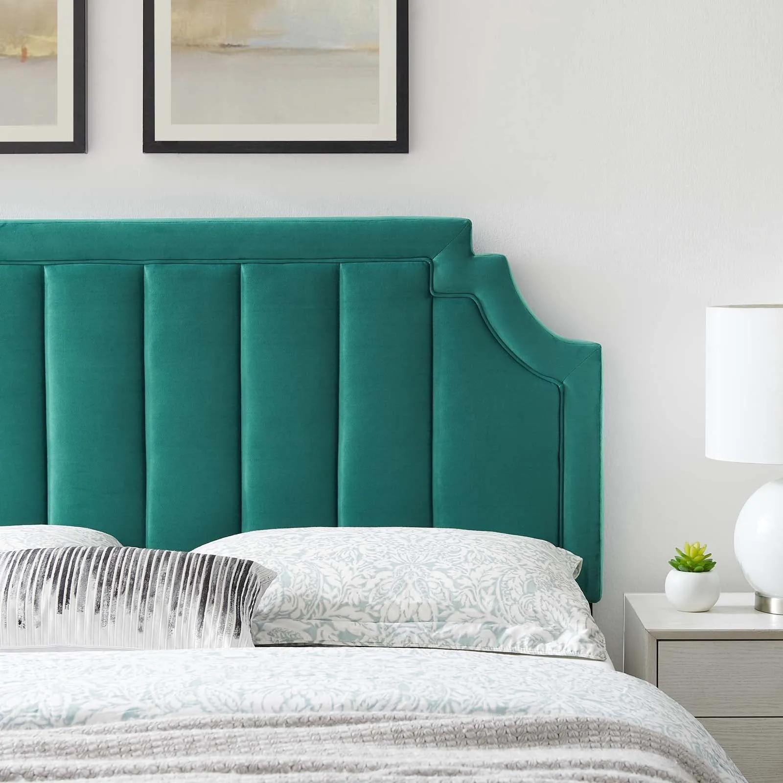 Alyona Channel Tufted Performance Velvet Headboard by Modway