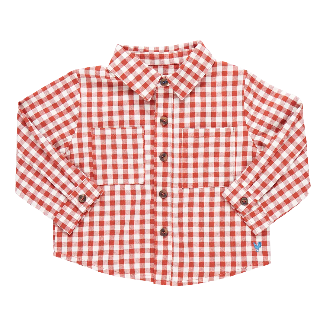 Baby Boys Jack Shirt - Pony Gingham