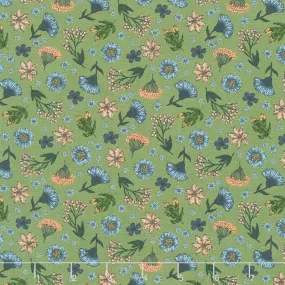 Bee Kind - Floral Toss Green Multi Yardage