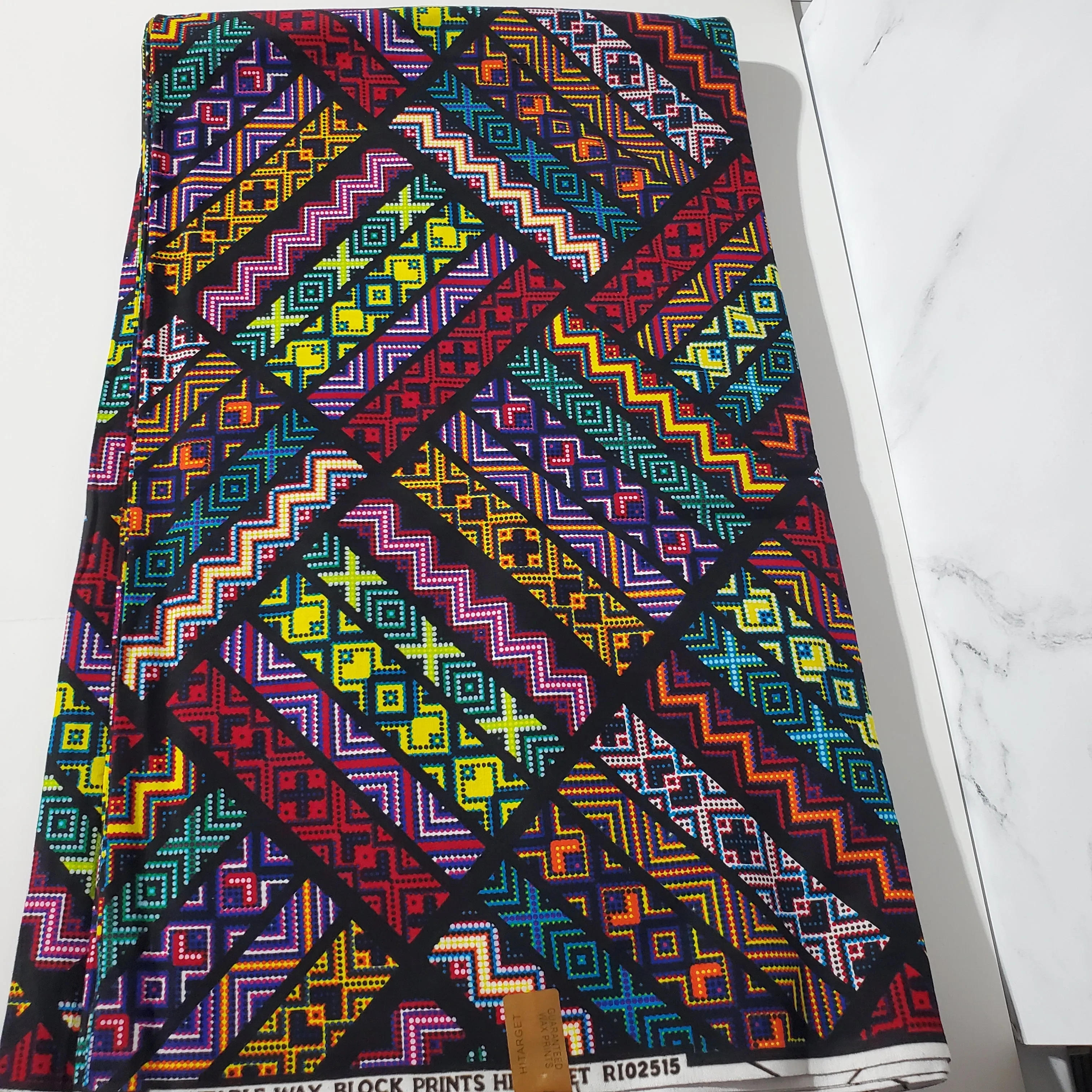 Black Multicolor African Ankara Fabric