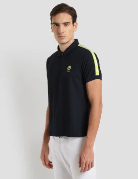 Brand Tape Zipper Active Polo Shirt