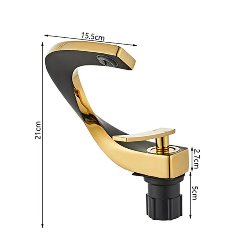 Brass Bathroom Basin Faucet Hot and Cold Water Washbasin Taps