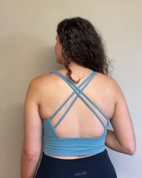 Cross Back Sports Bra - Forest Green