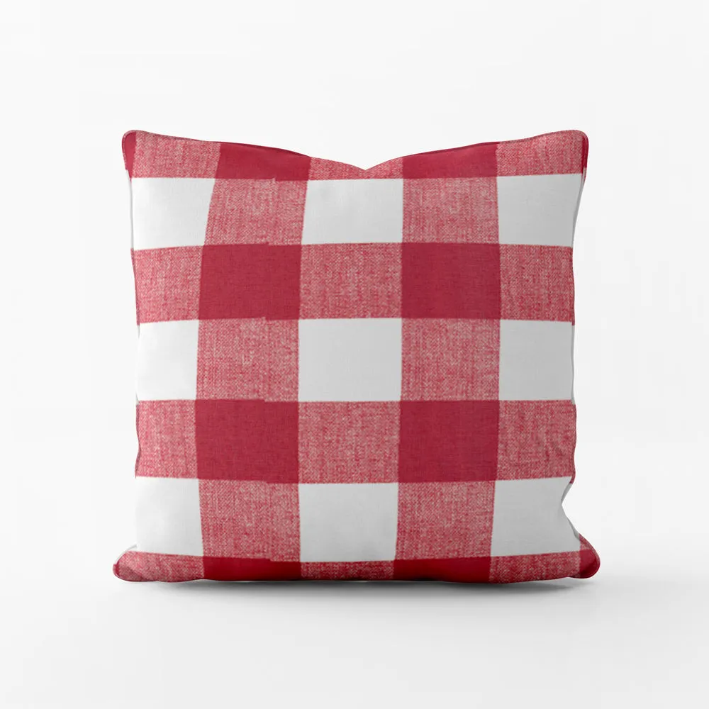 Decorative Pillows in Anderson Lipstick Red Buffalo Check Plaid