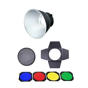 Digitek (DBR-055) Bowens Reflector with Barndoor Combo Universally Compatible with All Flash Speedlites