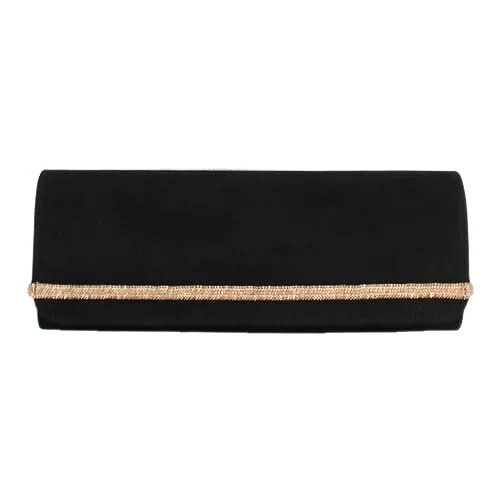 Emis Ladies Clutch Bag - T20 8126 - Black Suede