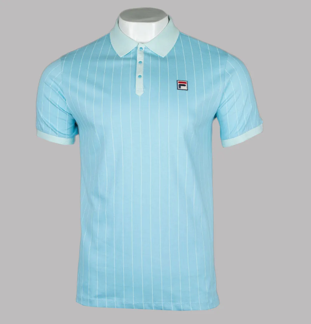 Fila Vintage BB1 Classic Striped Polo Sky Blue/Blue Glass