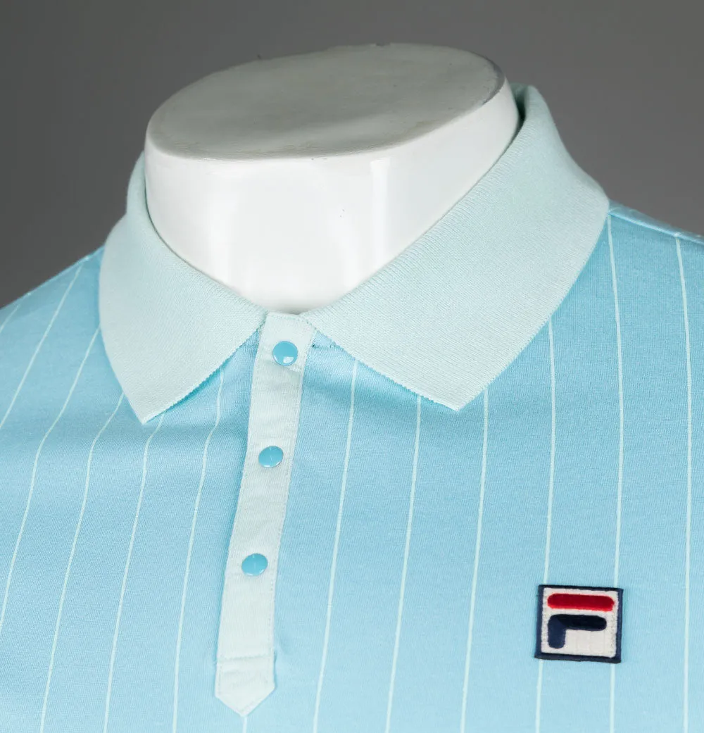 Fila Vintage BB1 Classic Striped Polo Sky Blue/Blue Glass