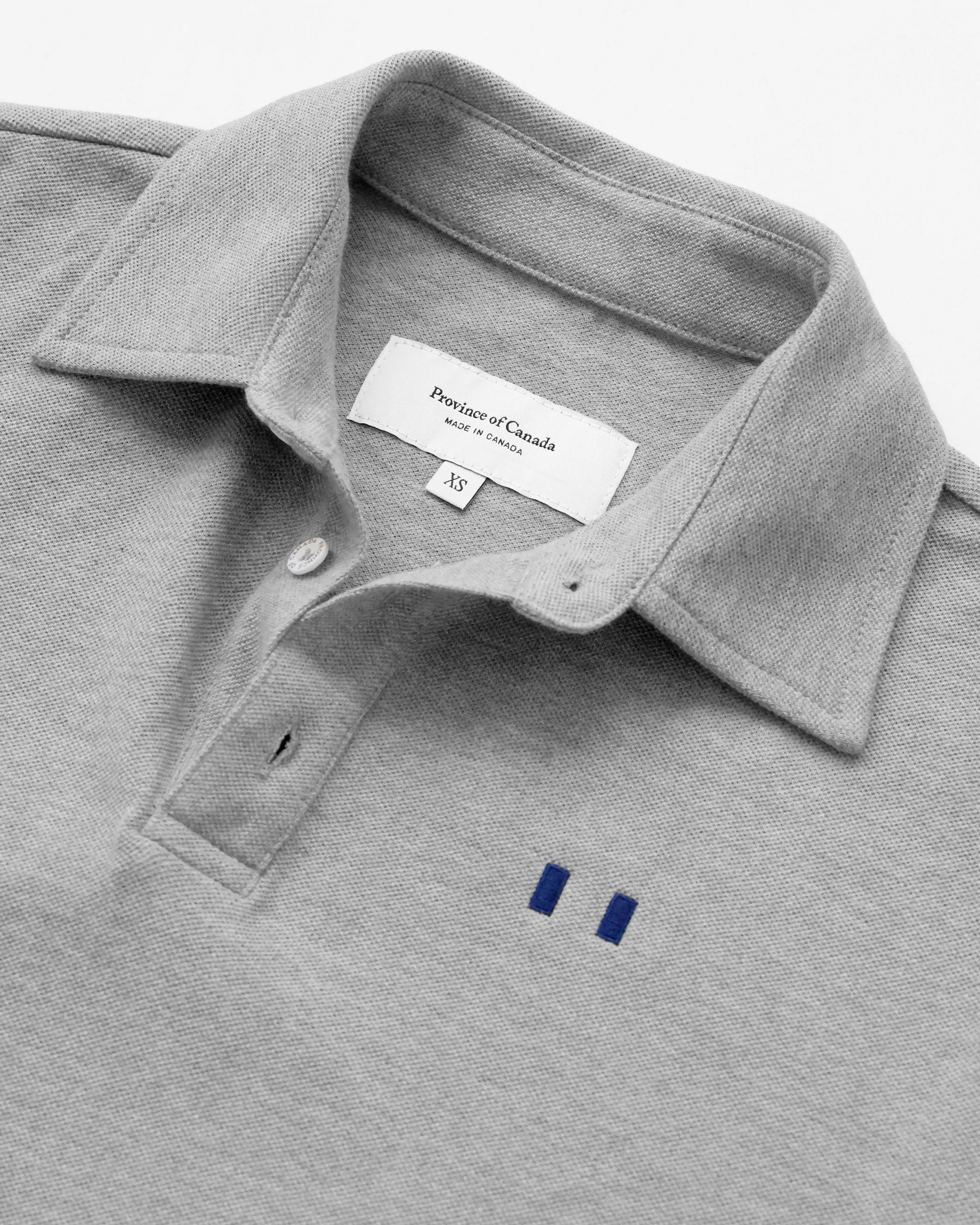 Flag Polo Shirt Heather Grey - Unisex