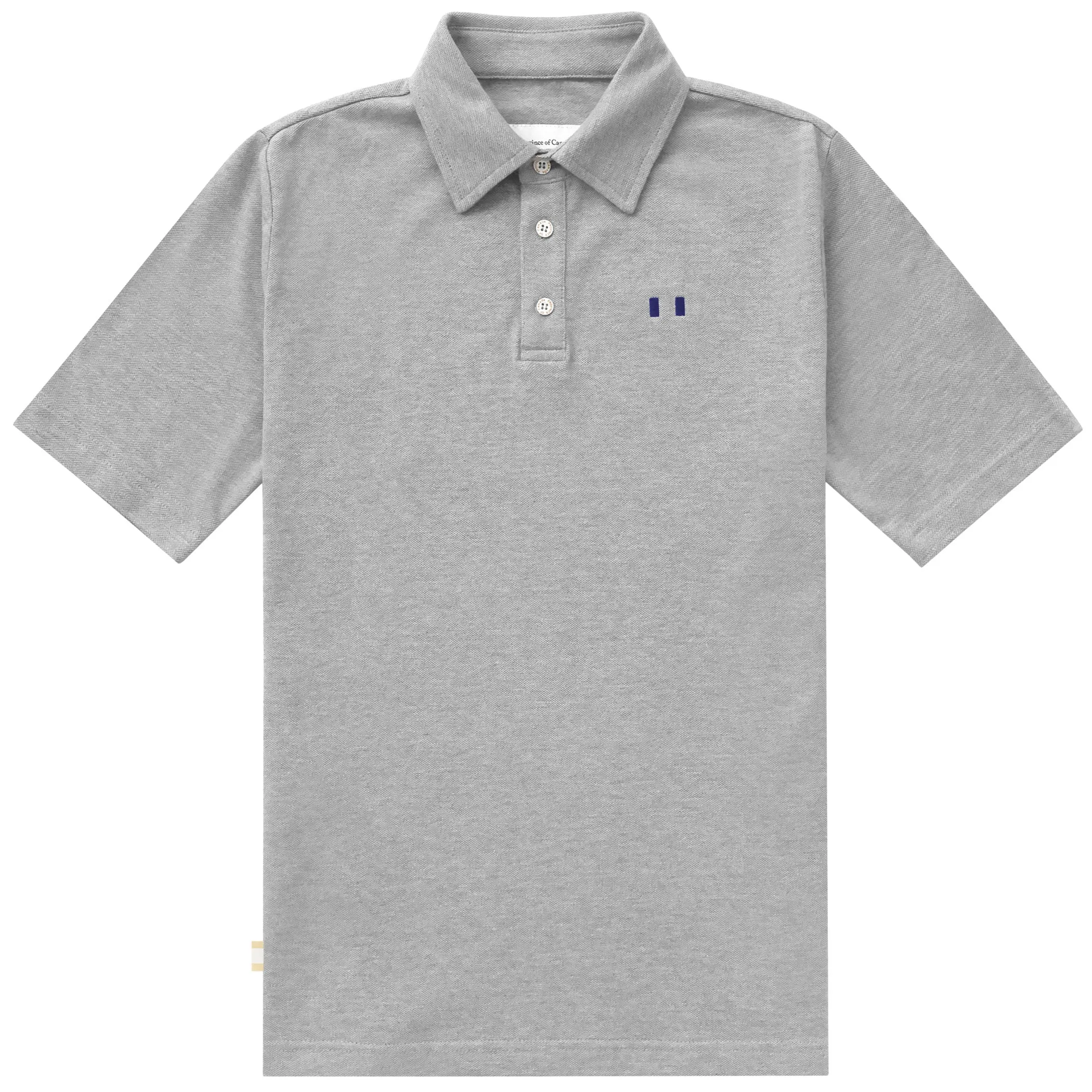 Flag Polo Shirt Heather Grey - Unisex