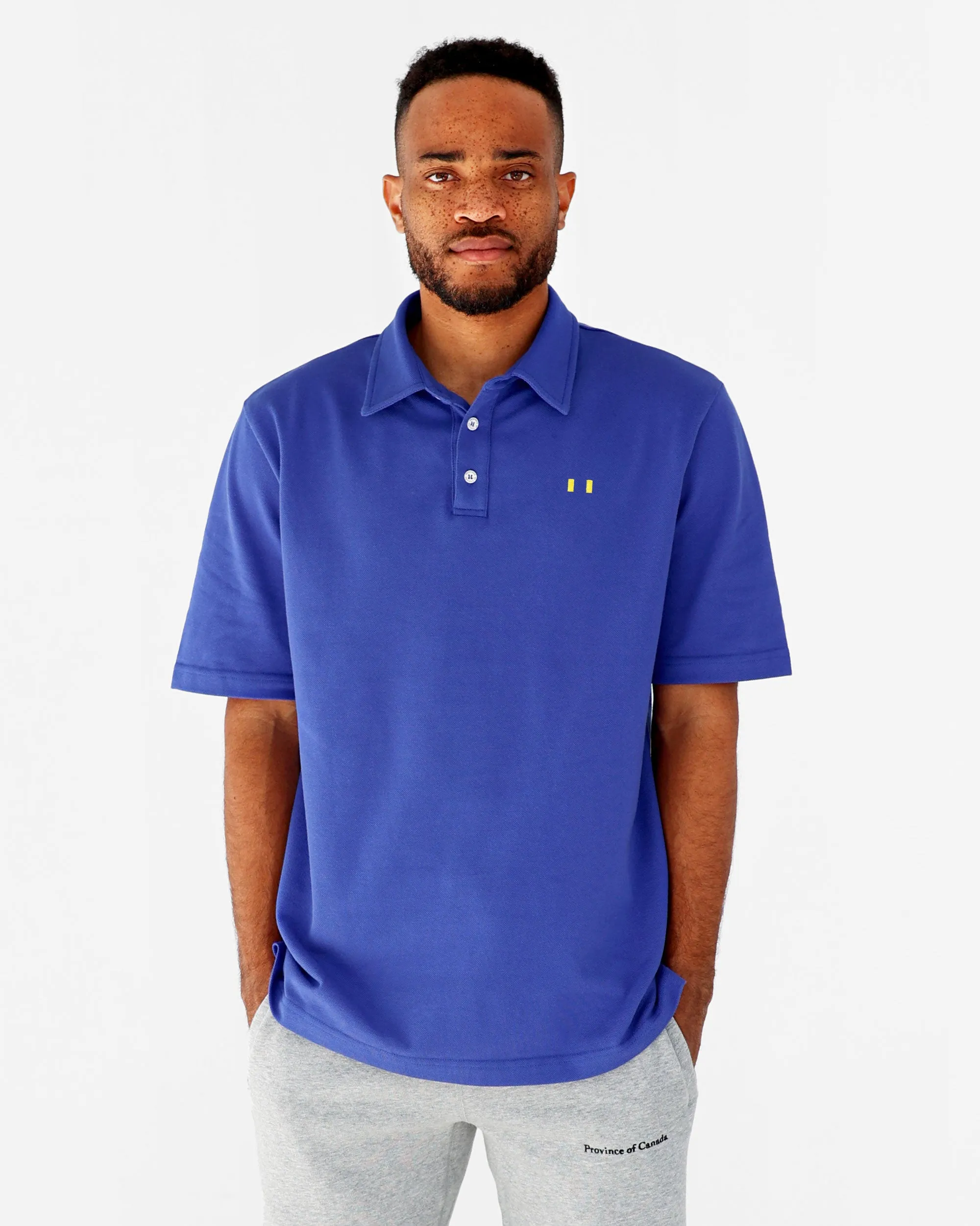 Flag Polo Shirt Royal - Unisex