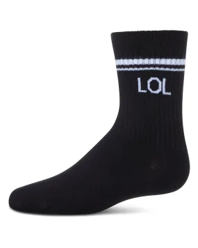 Girl's LOL Athletic Crew Socks