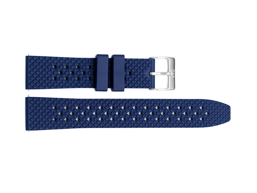 Hitori Blue Perforated Rubber Strap