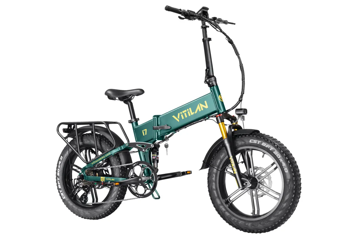 I7 Pro Folding Full Suspension Electric Bike