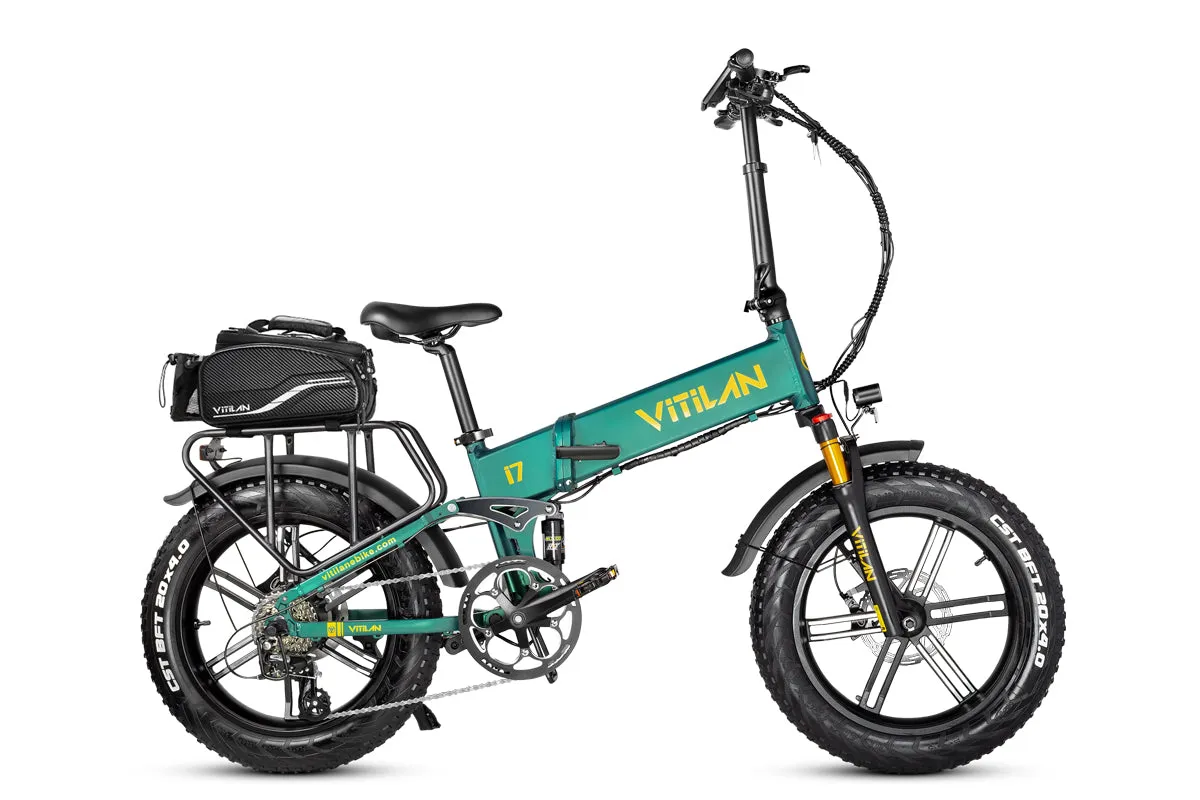 I7 Pro Folding Full Suspension Electric Bike