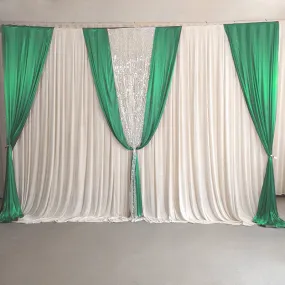 Ice Silk Draping Curtains Drapes Backdrop for Weeding Parties Ceremony Photography Banquet Event Party