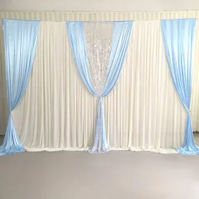 Ice Silk Draping Curtains Drapes Backdrop for Weeding Parties Ceremony Photography Banquet Event Party