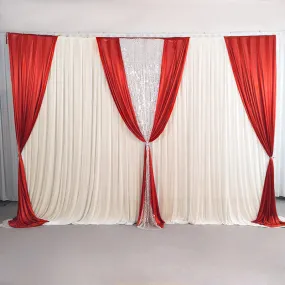 Ice Silk Draping Curtains Drapes Backdrop for Weeding Parties Ceremony Photography Banquet Event Party