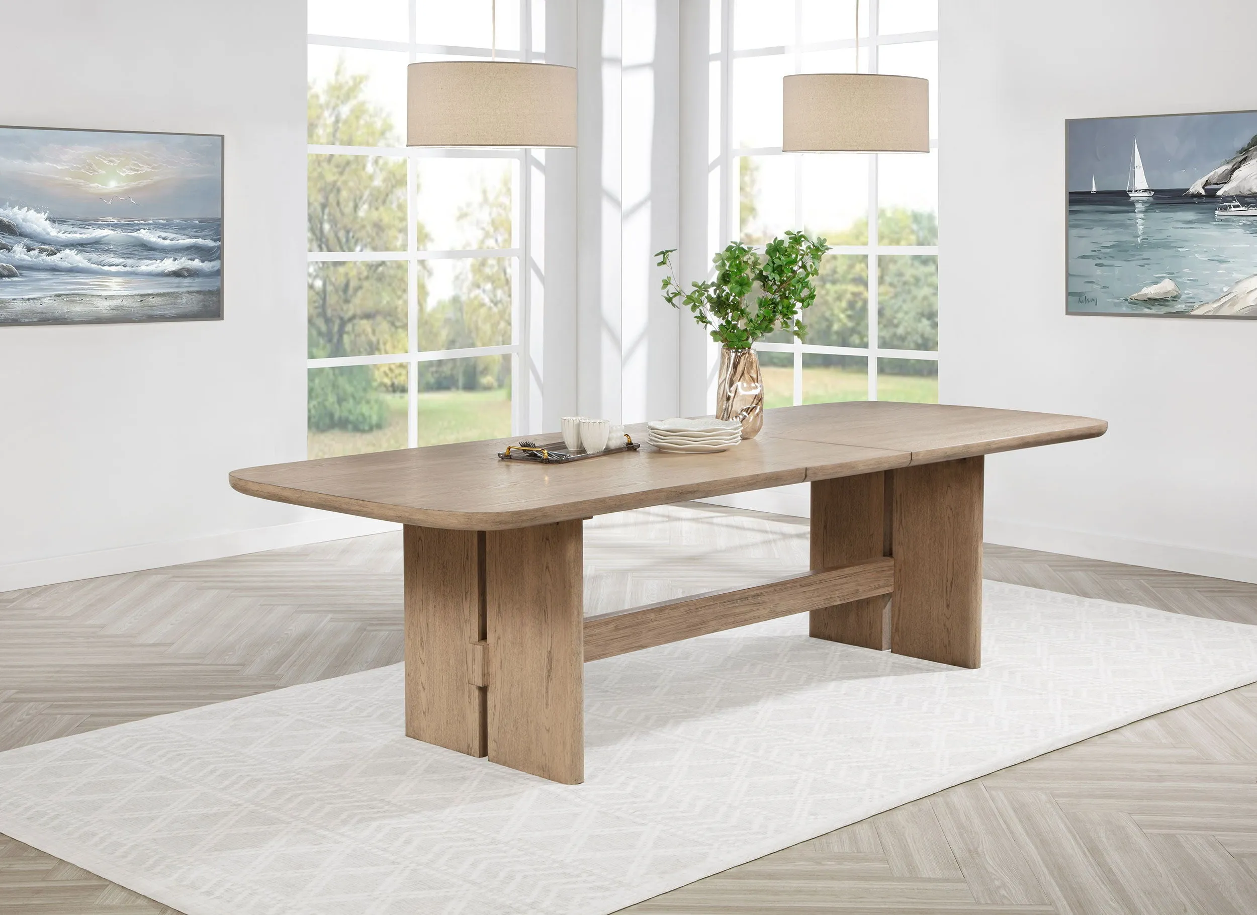 Kailani - 110 Rectangular Wood Dining Table - Beige Oak