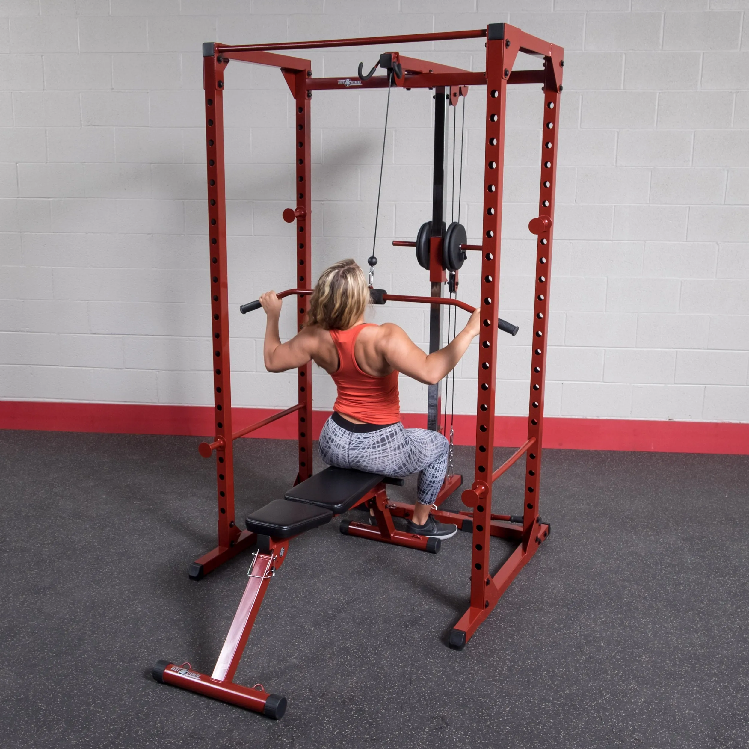 Lat Attachment for BFPR100R Best Fitness Power Rack (rack not included)