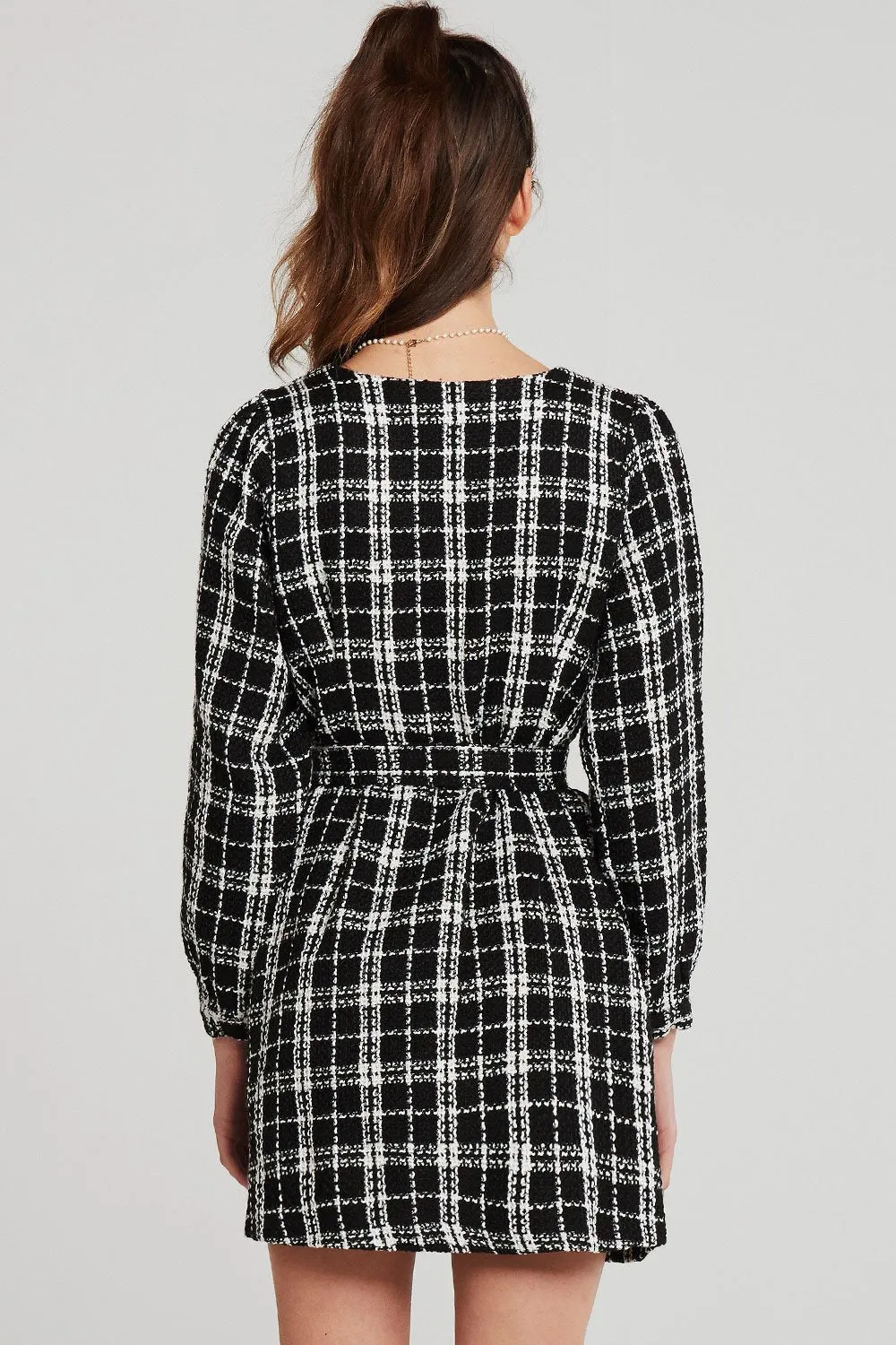 Lisa Plaid Belted Dress