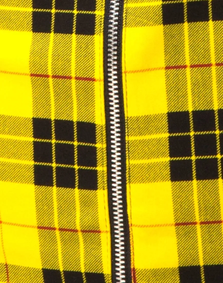 Maretha Dress in Winter Plaid Yellow