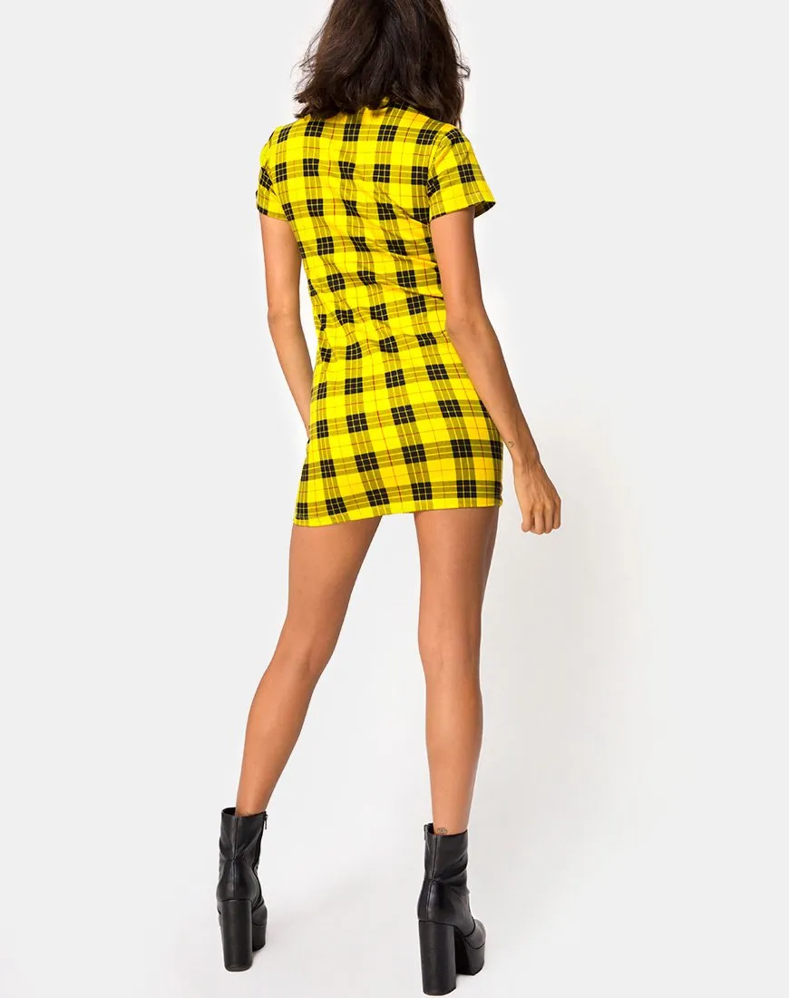 Maretha Dress in Winter Plaid Yellow