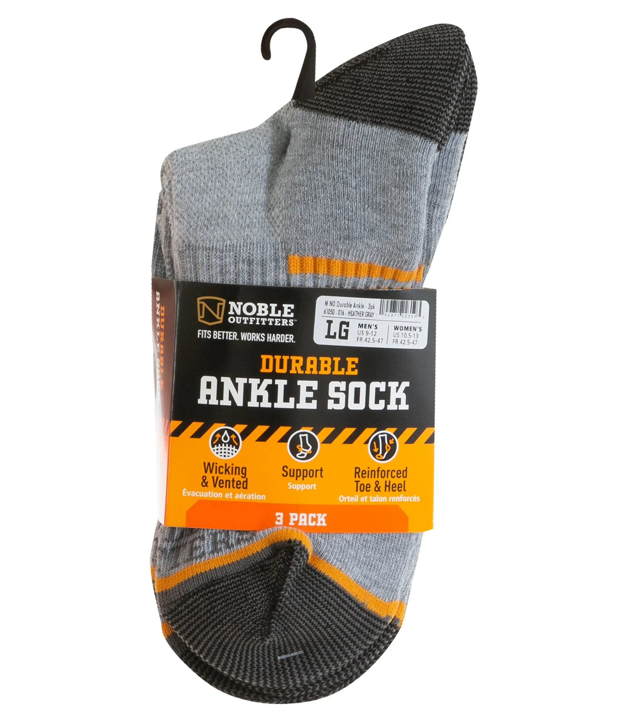 Men's Durable Ankle Sock – 3 Pack