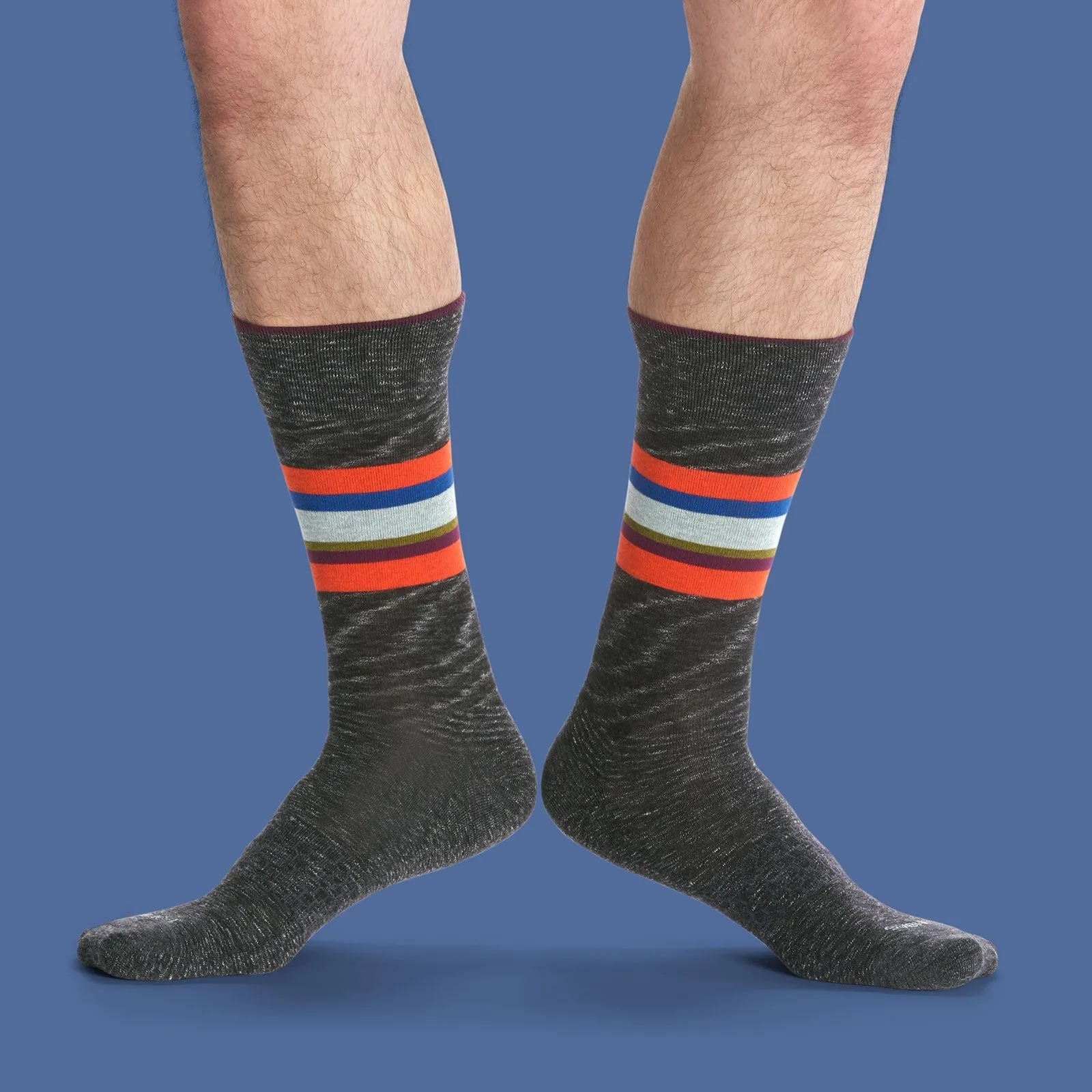 Men's Stripe Dress Calf Socks