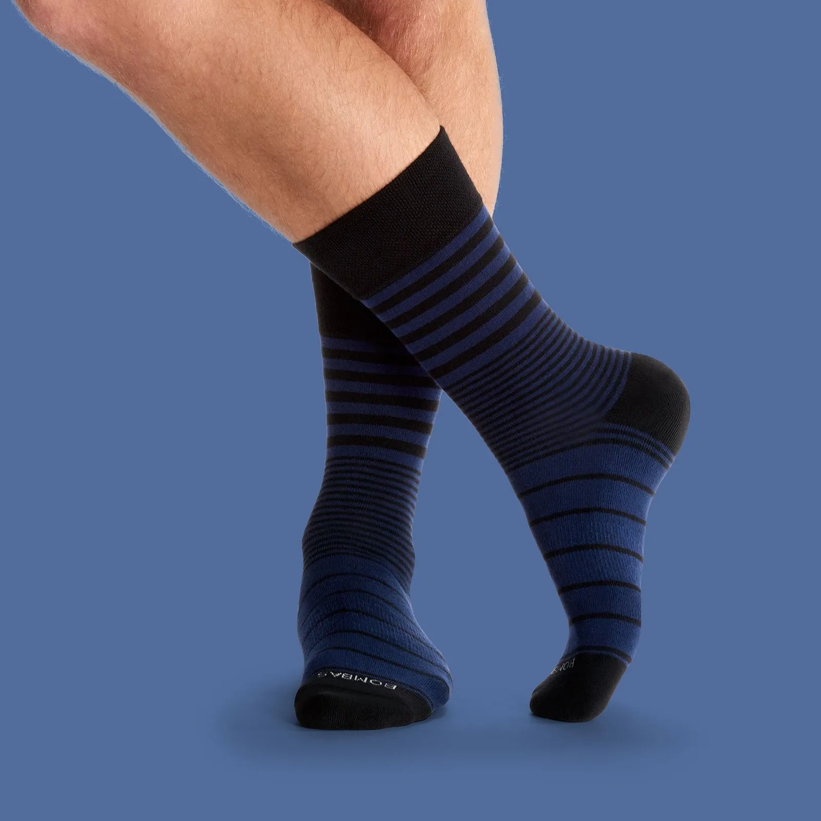 Men's Stripe Dress Calf Socks