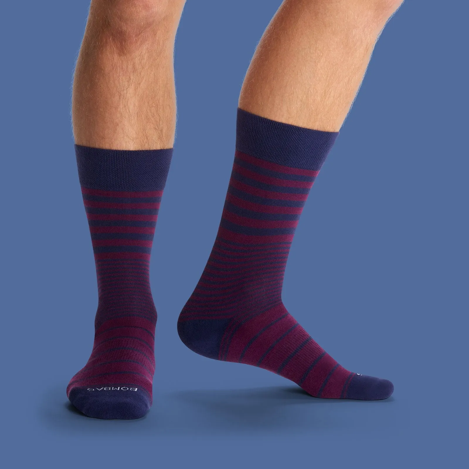 Men's Stripe Dress Calf Socks