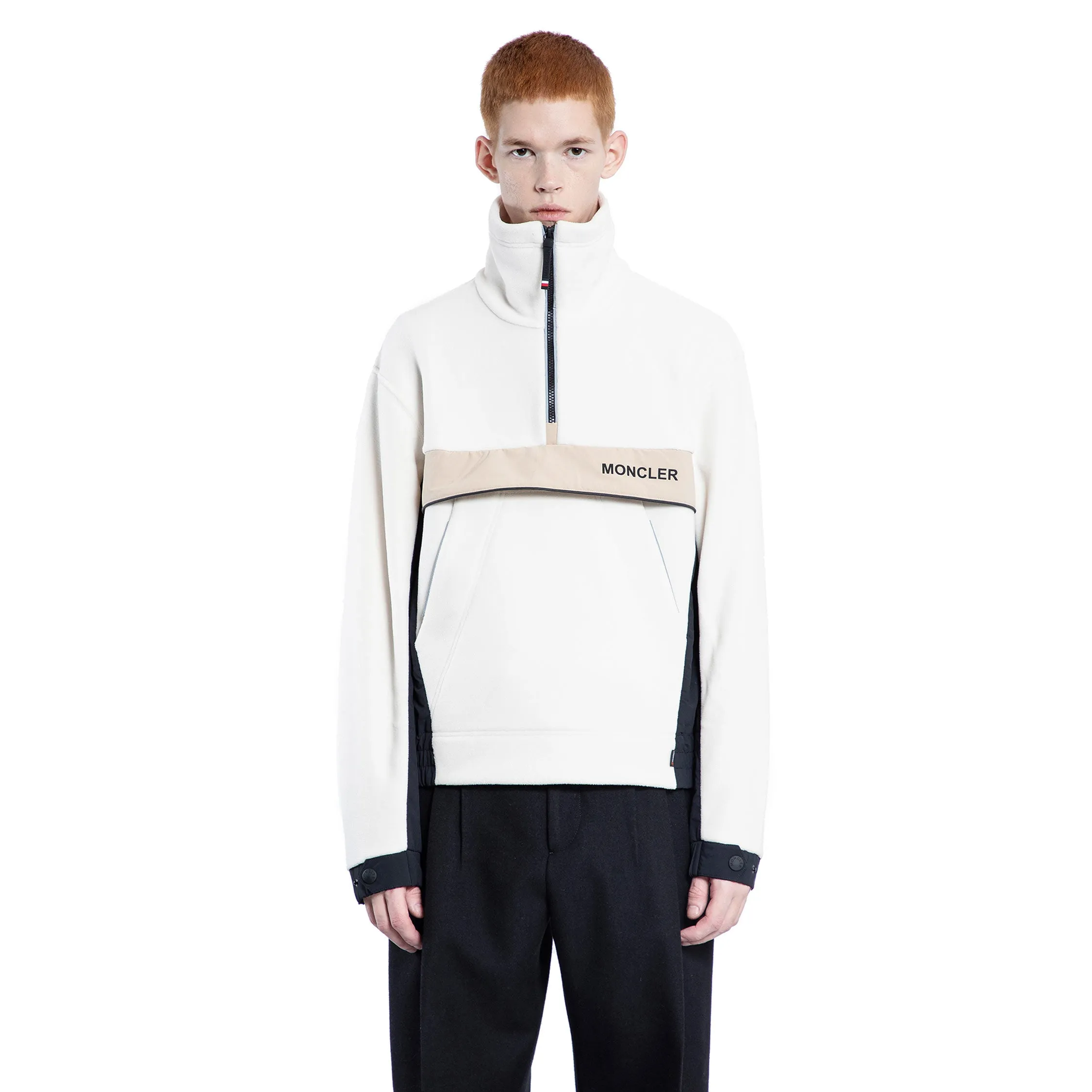 MONCLER GRENOBLE MAN OFF-WHITE SWEATSHIRTS