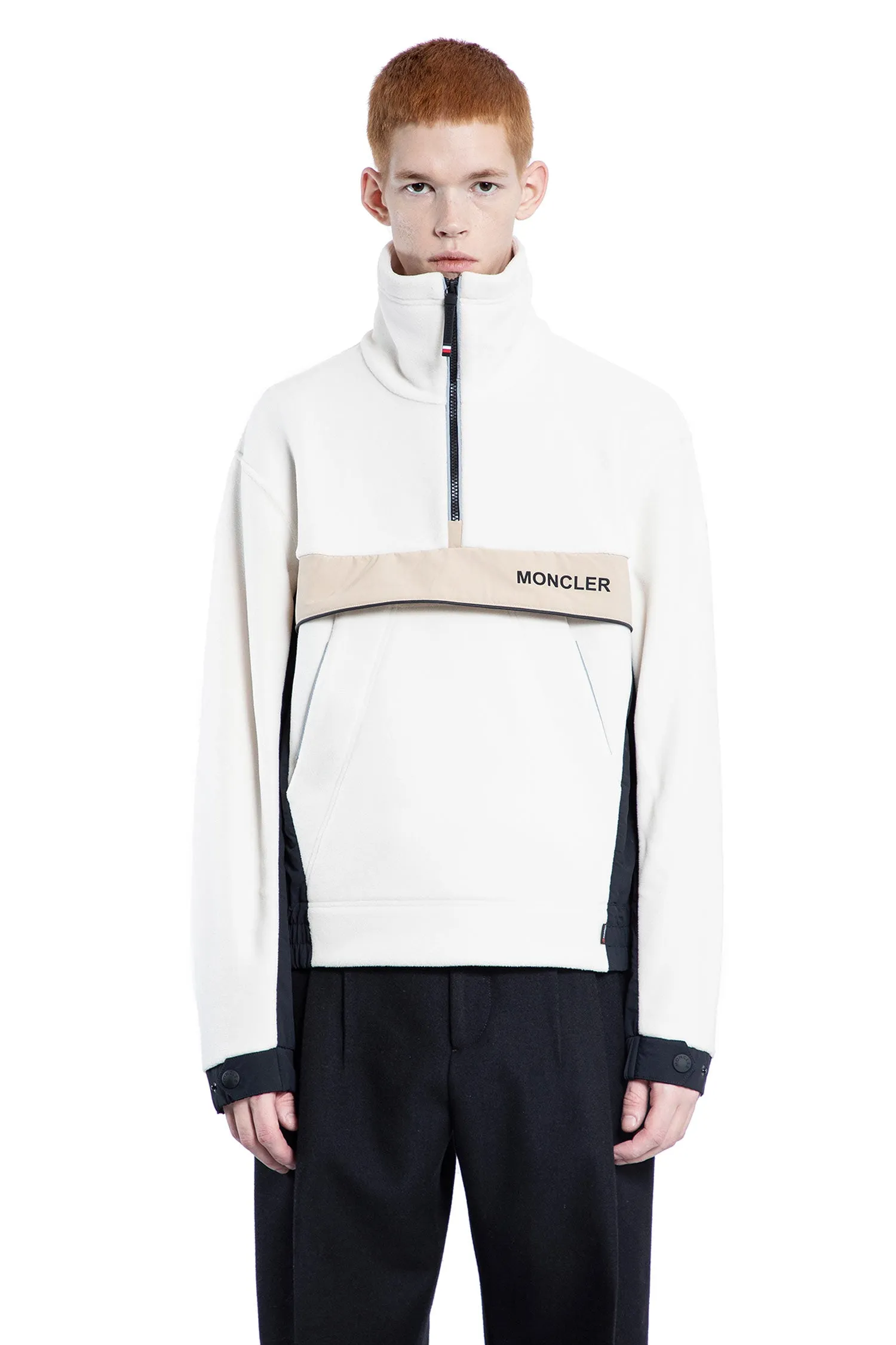 MONCLER GRENOBLE MAN OFF-WHITE SWEATSHIRTS