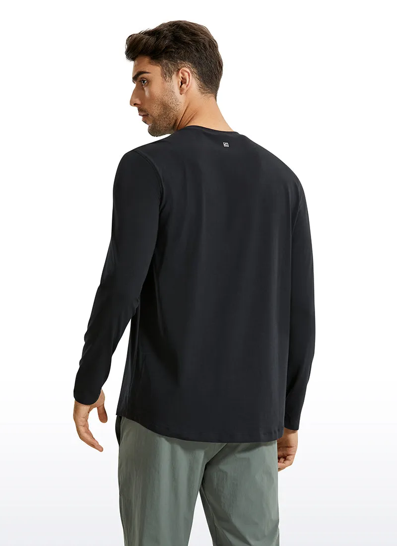 Pima Cotton Henley Long Sleeve