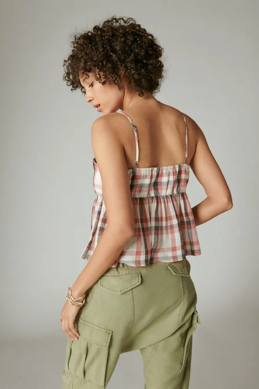 Plaid Babydoll Tank