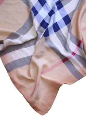 Plaid Burberry Square Scarf