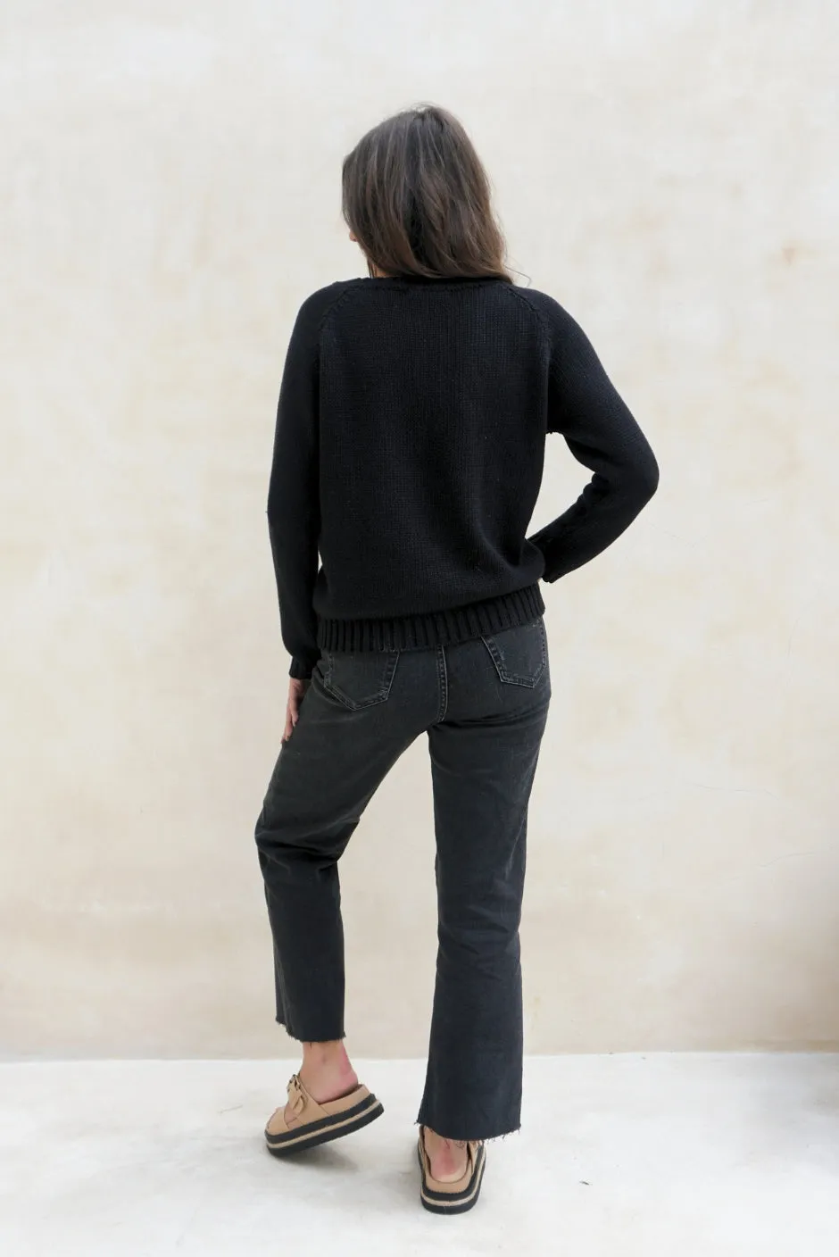 Sloane Crewneck in Black