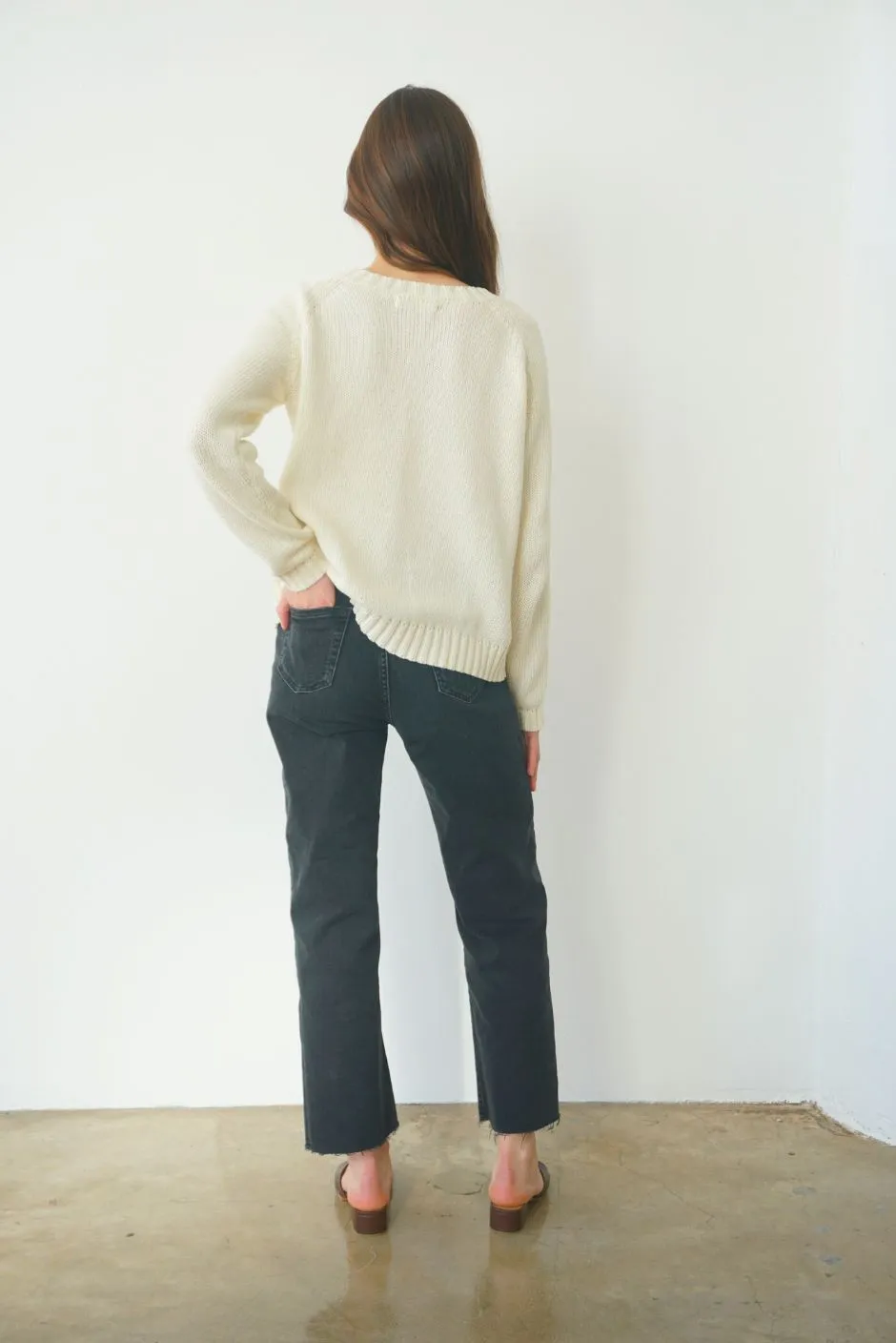 Sloane Crewneck in Oat Milk