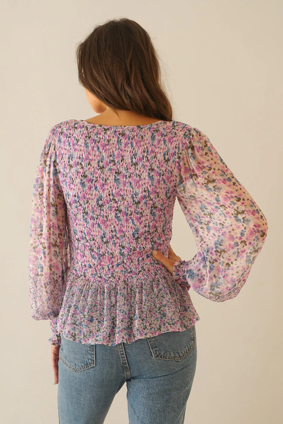 Stella Top in Lilac Garden