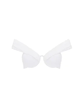 The Bardot Bustier Bra - Ivory Honeycomb