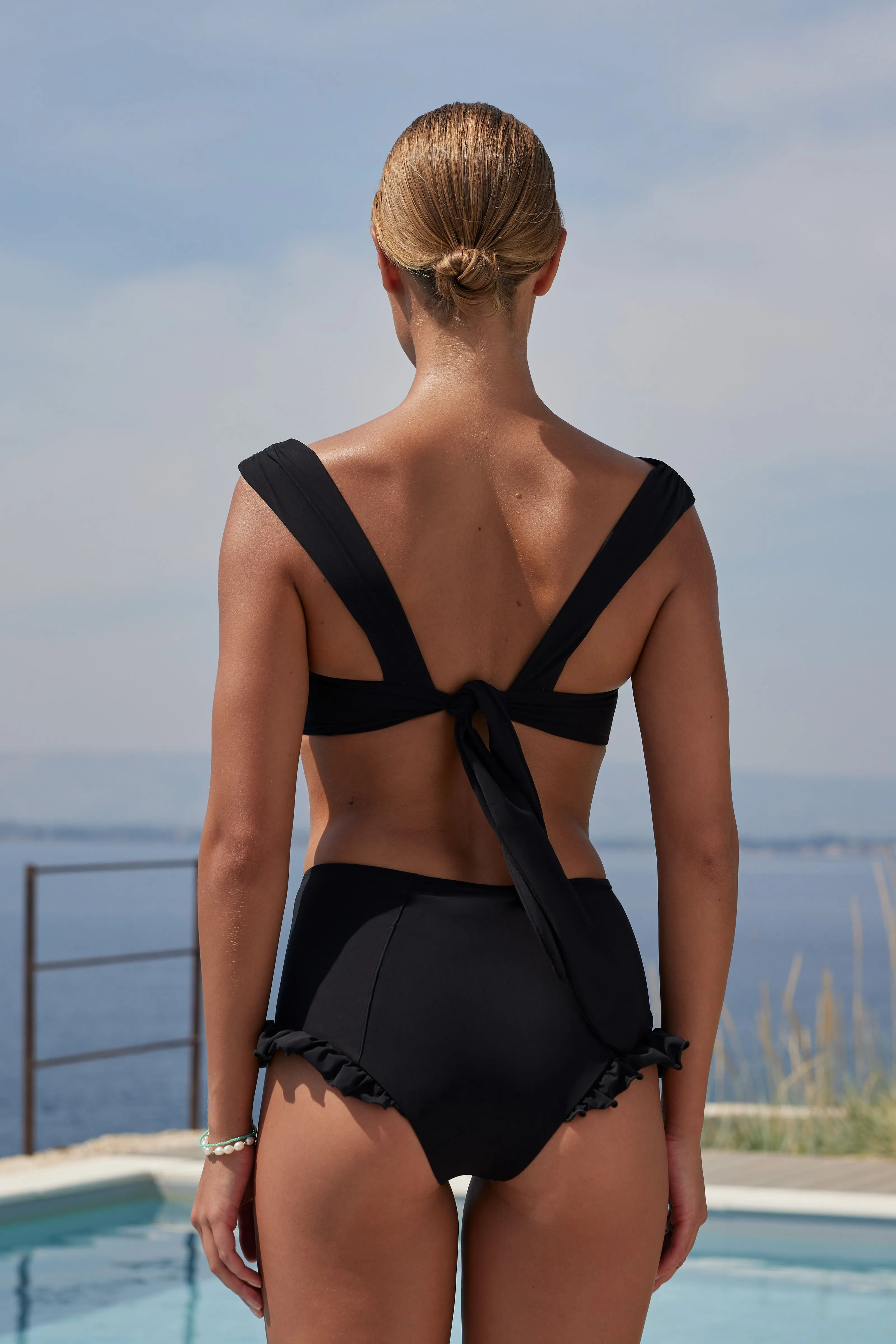 The Bardot Bustier Bra - True Black