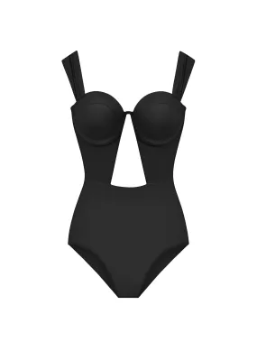 The Bustier Bodysuit - True Black