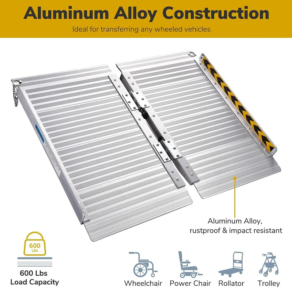 TheLAShop 2'x29 Aluminum Ramp Single-Fold 600lb Capacity