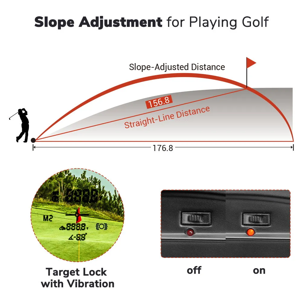 TheLAShop Laser Golf Rangefinder with Slope 6X 1000 Yards